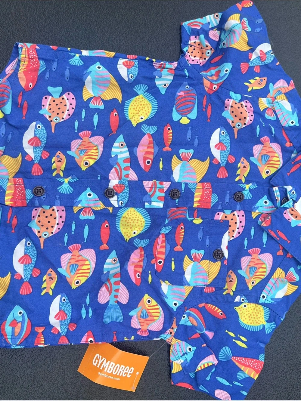 Gymboree Blue Tropical Fish Button-Up Shirt